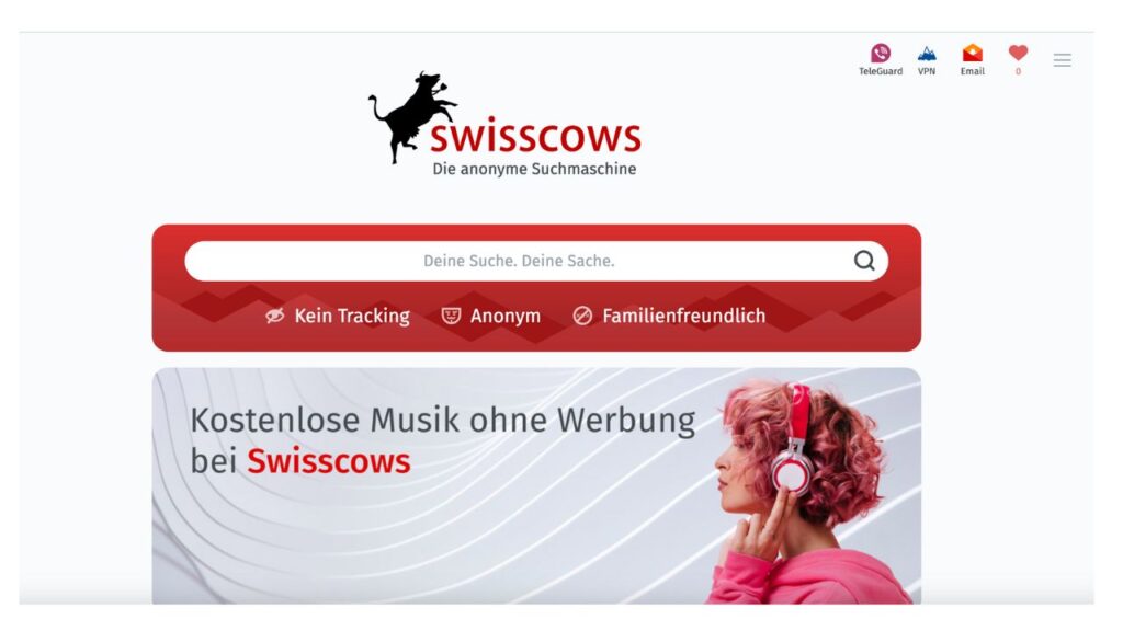 Alternative Suchmaschinen Swisscows